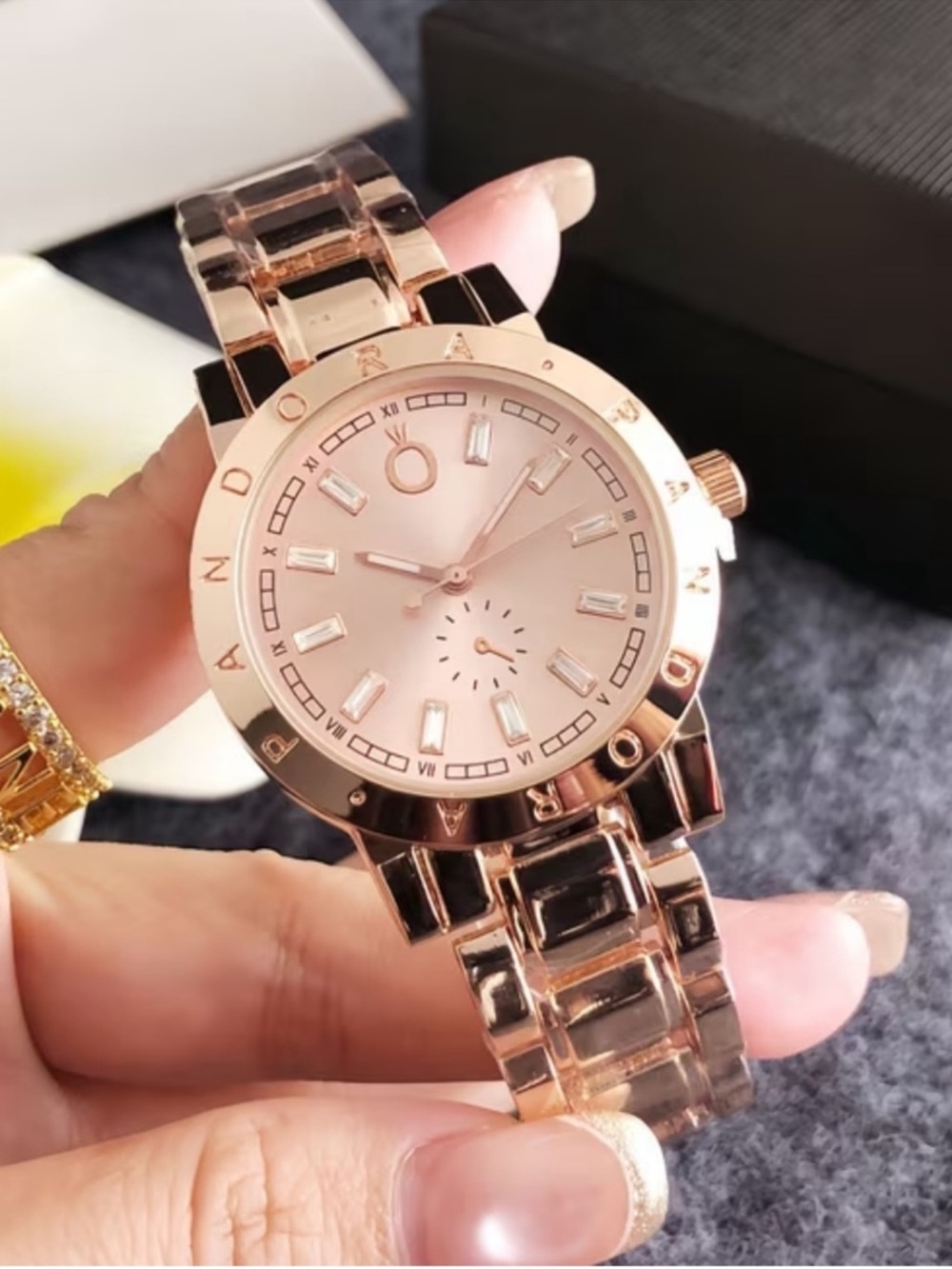 Pandora Women's Rose Gold Metal Bracelet Watch - Fashion Accessory
